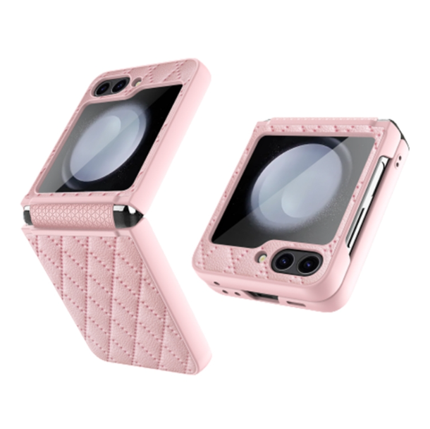 Diamond Lattice Hinge Phone Case - For Samsung Galaxy Z Flip5 - mosaccessories